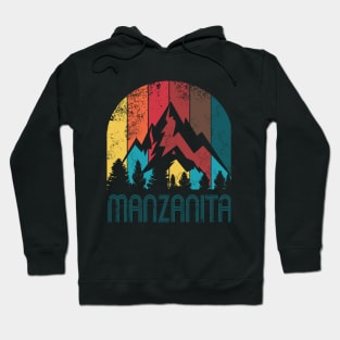 Retro City of Manzanita T Shirt for Men Women and Kids Hoodie